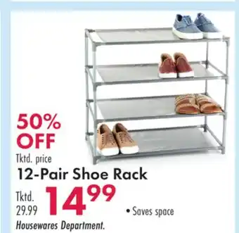 Boscov's 12-Pair Shoe Rack offer