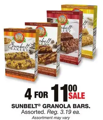 Blain's Farm & Fleet SUNBELT GRANOLA BARS offer