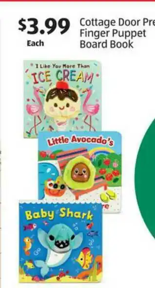 Aldi Cottage Door Pre Finger Puppet Board Book offer