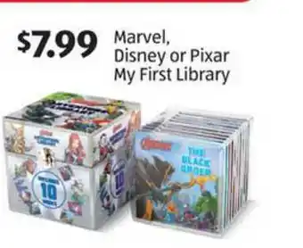 Aldi Marvel Disney Or Pixar My Frist Library offer