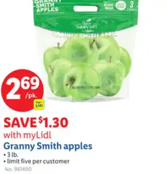 Lidl Granny Smith apples offer