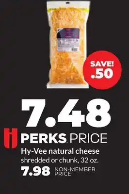 Hy-Vee Hy-Vee natural cheese offer