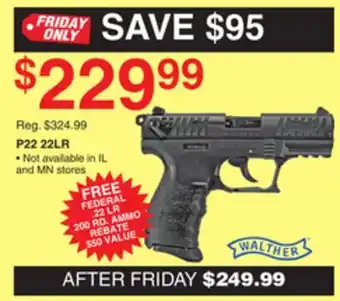 Dunham's Sports WALTHER P22 22LR offer