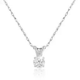 Walmart SuperJeweler 14 Karat Yellow Gold 1/6 Carat Diamond Solitaire Necklace, 18 Inches For Women offer