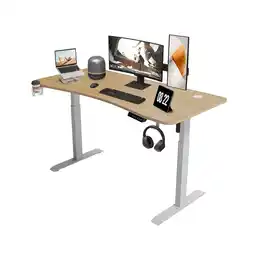 Walmart LSAMA Standing Desks, Whole Piece Desktop, LED For Gaming Desk,48 x 24 Inches, Black, 1 Count offer