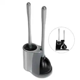 Walmart ITTAHO 2-in-1 Toilet Plunger & Bowl Cleaning Brush Set, Bathroom Cleaning Tool with Holder offer