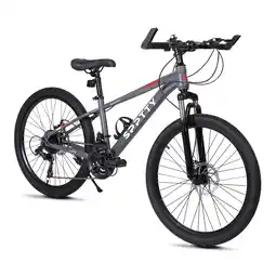 Walmart SPPTTY 21 Speed Mountain Bike,24 inch Bike for Men Women Boys Girls,Disc Brakes Dual Suspension offer