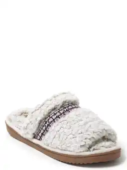 Walmart Dearfoams Cozy Comfort Women's Tipped Teddy Slide Slippers offer