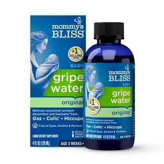 Walmart Mommy's Bliss Gripe Water Original, Relieves Stomach Discomfort, Pediatrician-Recommended, 4 fl oz offer