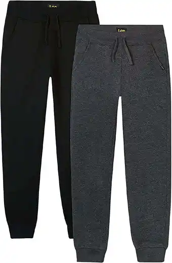 Walmart Lee Boys' Sweatpants - 2 Pack Basic Cozy Active Fleece Jogger Pants with Pockets (4-20) offer