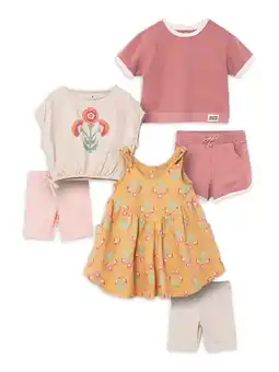 Walmart Little Star Organic 6 Pc Toddler Girls Bundle Set 12M-5T offer