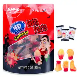 Walmart AMOS 4D Gummy Body Parts Halloween Candy,9oz Bags offer