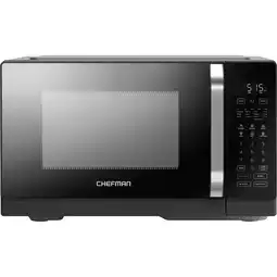 Walmart Chefman Microcrisp 1.1 cu. ft. Countertop Microwave Oven + Crisper, 1800 Watts - Black, New offer