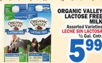 Bravo Supermarkets ORGANIC VALLEY LACTOSE FREE MILK offer