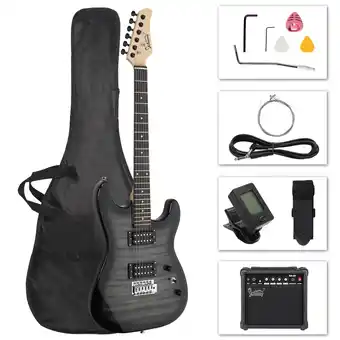 Walmart Glarry 39in Full Size Beginner Electric Guitar Starter Kit w/Case, 20W Amp, Black offer
