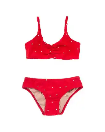 Walmart PilyQ girls 2pc Anna Bikini Set, 4, Red offer