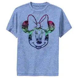 Walmart Boy's Mickey & Friends Tropical Minnie Performance Graphic Tee Royal Blue Heather Large offer