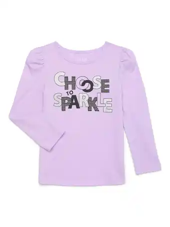 Walmart 365 Kids From Garanimals Girls Puff Sleeve Tee with Long Sleeves, Sizes 4-10 offer