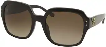 Walmart Tory Burch TY 7143U Plastic Womens Square Sunglasses Black 56mm Adult offer