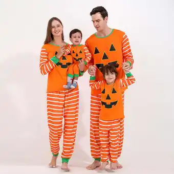 Walmart Baozhu Family Matching Halloween Pajama Sets - Halloween Pumpkin Sleepwear Sizes for All Ages offer