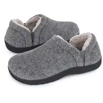 Walmart LongBay Men's Cozy Memory Foam Slippers Comfy Fuzzy Plush Lining House Shoes Indoor Outdoor offer