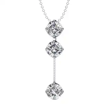 Walmart Cate & Chloe Sloane 18k White Gold Drop Pendant Y Necklace with Swarovski Crystals Gift for Women offer