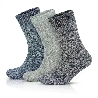 Walmart GoWith Merino Wool Socks For Men | Thermal Warm Thick Crew Socks | 3 Pairs | Model: 6038 offer