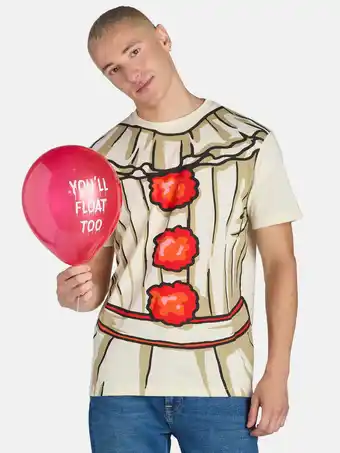 Walmart Pennywise IT Men's Halloween Graphic Costume Tee with Short Sleeves, Sizes XS-3XL offer