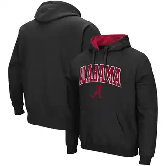 Walmart Men's Colosseum Black Alabama Crimson Tide Arch & Logo 3.0 Pullover Hoodie offer