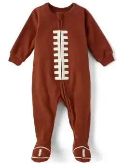 Walmart The Children's Place Baby Toddler Long Sleeve Football Blanket Sleeper, Sizes NB-5T offer