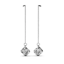 Walmart Cate & Chloe Lena 18k White Gold Drop Earrings with Swarovski Crystals offer