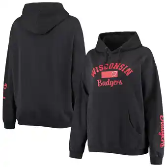 Walmart Women's Pressbox Black Wisconsin Badgers Rock n Roll Super Oversized Pullover Hoodie offer