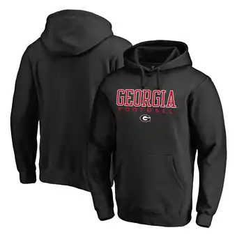 Walmart Men's Black Georgia Bulldogs True Sport Football Pullover Hoodie offer