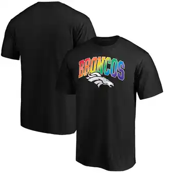 Walmart Men's Black Denver Broncos Pride Logo T-Shirt offer