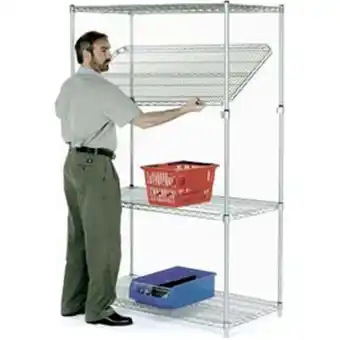 Walmart Nexel 18728AC Quick Adjust Wire Shelving, Chrome - 72 x 18 x 86 in offer