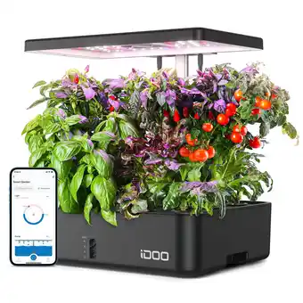 Walmart iDOO WiFi 12 Pods Hydroponics Growing System, Smart Indoor Grow System Kit with APP Control offer