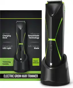 Walmart Brightman Body Hair Trimmer for Men, Beard, Face, Hair, Body with Wireless Charger Dock, Black offer