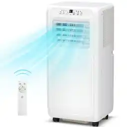 Walmart Auseo 8000BTU Portable Air Conditioner, Cooling 250 Square Feet, Dehumidifier/Fan/Cooler, White offer