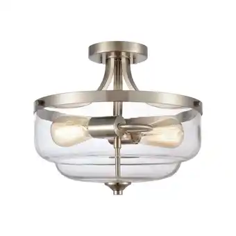 Walmart CN320282-Thomas Lighting-2 Light Semi-Flush Mount-Brushed Nickel Finish offer