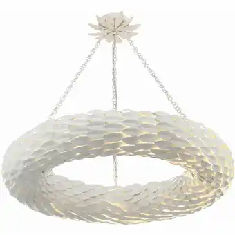 Walmart Crystorama Broche 8 Light Matte White Pendant - 33.5W x 5.75H x 33.5D offer