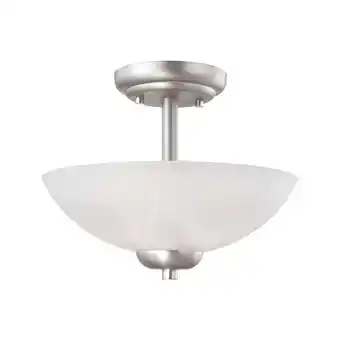 Walmart 190067117-Thomas Lighting-Tia - Two Light Semi-Flush Mount-Matte Nickel Finish offer