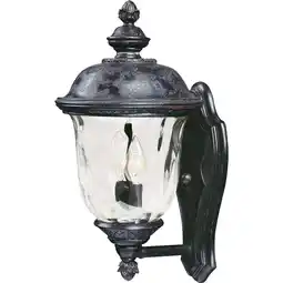 Walmart Maxim Carriage House VX Two Light 16-Inch Outdoor Wall Light - Oriental Bronze - 40422WGOB offer