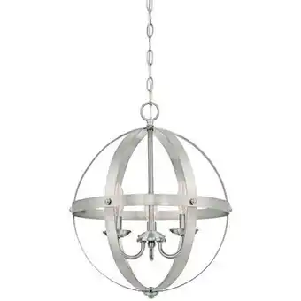 Walmart Westinghouse 6341900 Stella Mira Three-Light Indoor Chandelier, Brushed Nickel Finish offer