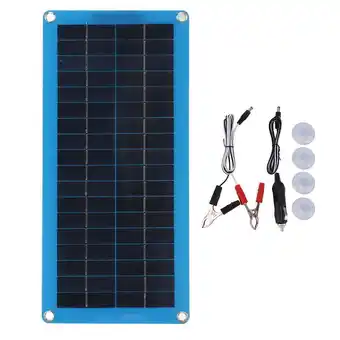 Walmart 30W Solar Panel Blue Polycrystalline Silicon with Dual USB Charger for Phone Car offer