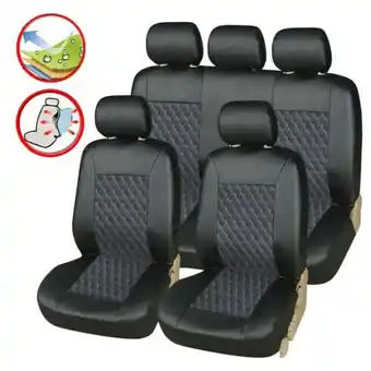 Walmart Kqiang 9Pcs Car Seat Cover Pu Leather Protector Universal Full Set Front Rear For Jeep offer