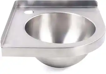 Walmart DENEST Bathroom Corner Basin Sinks Boat Caravan RV Triangular Stainless-Steel Sink with Down Pip offer