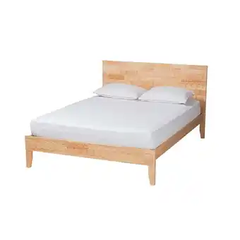 Walmart Baxton Studio Hosea Japandi Carved Honeycomb Natural King Size Platform Bed offer