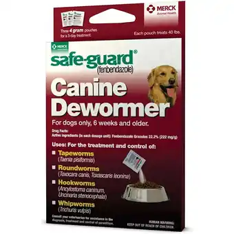 Walmart Safe-Guard Panacur (fenbendazole) K9 Dogs 40 lbs 4gm 3-Pack offer