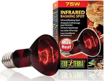 Walmart Exo Terra Heat-Glo Infrared Spot Lamp, 75-Watt/120-Volt offer