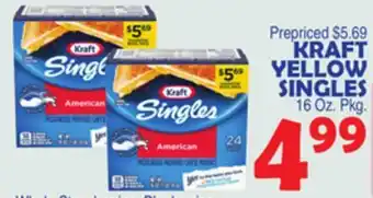 Bravo Supermarkets KRAFT YELLOW SINGLES offer